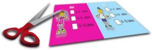 Geschenk mit Herz: Aufkleber ausschneiden Geschenk mit Herz: Aufkleber ausschneiden